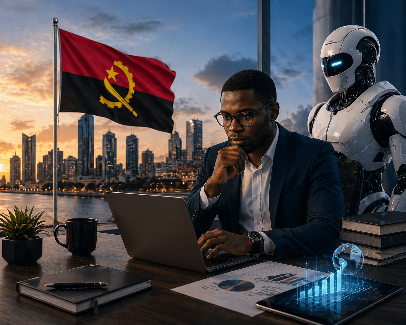 IA pode assumir até 95% das tarefas até 2029: o impacto real para os profissionais angolanos ‎